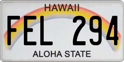 HI license plate FEL294