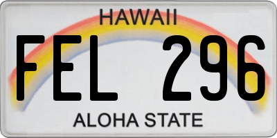 HI license plate FEL296