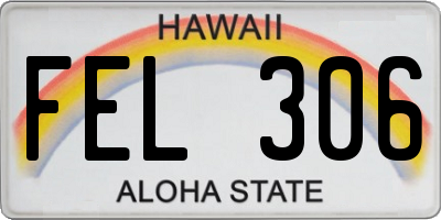 HI license plate FEL306