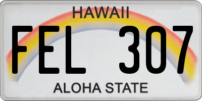 HI license plate FEL307