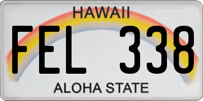 HI license plate FEL338