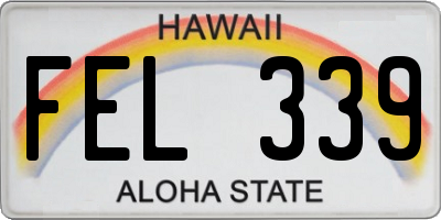 HI license plate FEL339