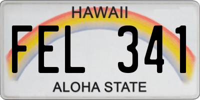 HI license plate FEL341