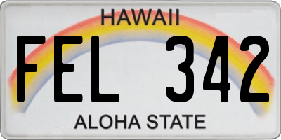HI license plate FEL342