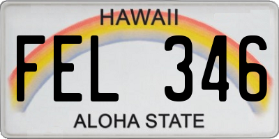 HI license plate FEL346