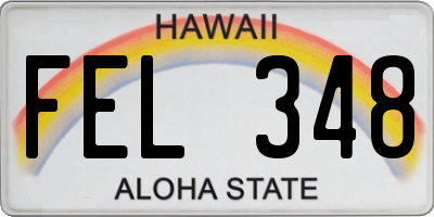 HI license plate FEL348