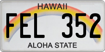 HI license plate FEL352