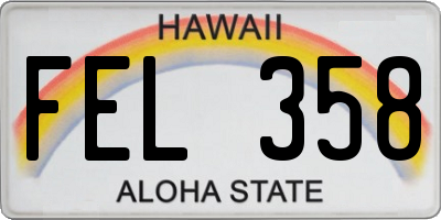 HI license plate FEL358