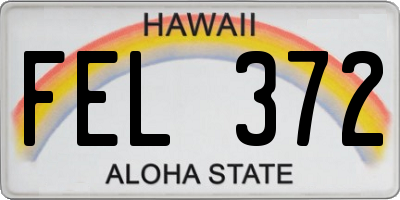 HI license plate FEL372