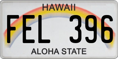 HI license plate FEL396