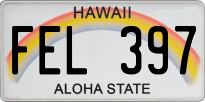 HI license plate FEL397