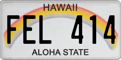 HI license plate FEL414
