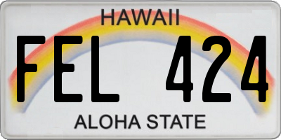 HI license plate FEL424