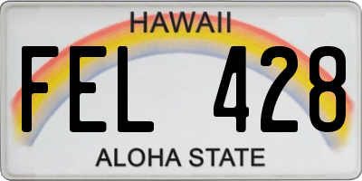 HI license plate FEL428