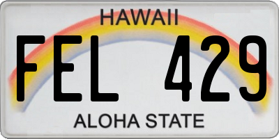 HI license plate FEL429