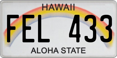 HI license plate FEL433