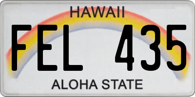 HI license plate FEL435