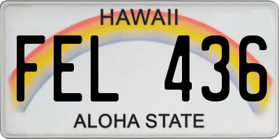 HI license plate FEL436