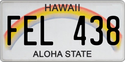 HI license plate FEL438