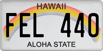 HI license plate FEL440