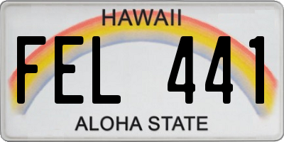 HI license plate FEL441