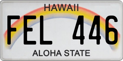 HI license plate FEL446