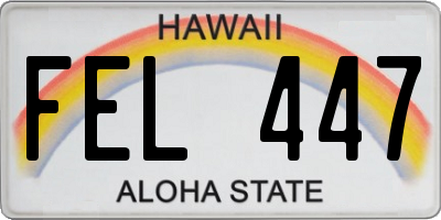 HI license plate FEL447