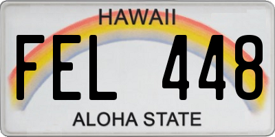 HI license plate FEL448