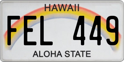 HI license plate FEL449