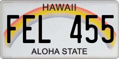 HI license plate FEL455