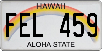 HI license plate FEL459