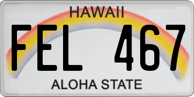 HI license plate FEL467
