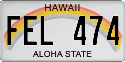 HI license plate FEL474