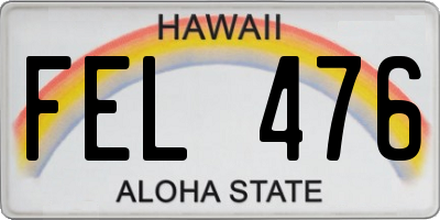 HI license plate FEL476