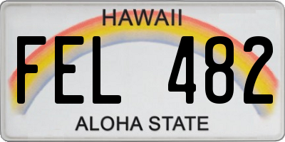 HI license plate FEL482