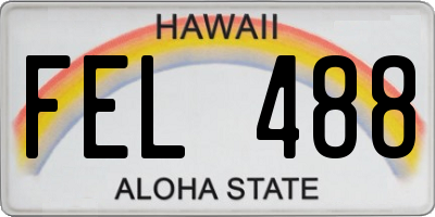 HI license plate FEL488