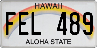 HI license plate FEL489
