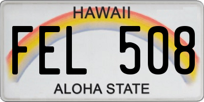 HI license plate FEL508