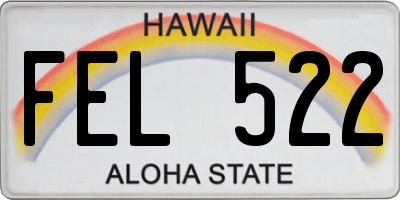 HI license plate FEL522