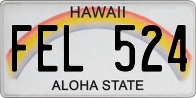 HI license plate FEL524