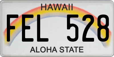 HI license plate FEL528