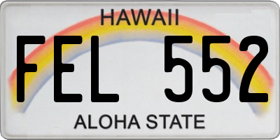 HI license plate FEL552