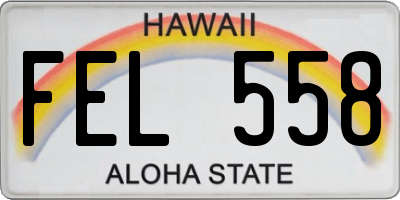 HI license plate FEL558