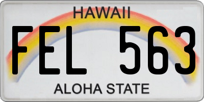 HI license plate FEL563