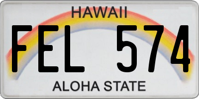 HI license plate FEL574