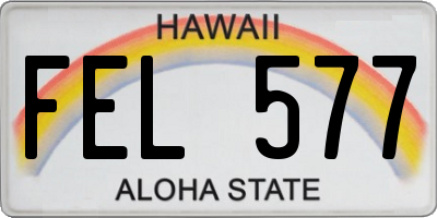 HI license plate FEL577