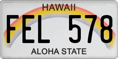 HI license plate FEL578