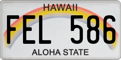 HI license plate FEL586