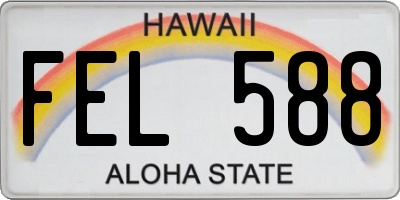 HI license plate FEL588