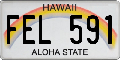 HI license plate FEL591